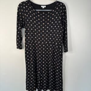 J. Jill Women Dress Small Petite Stretch 3/4 sleeve with pockets